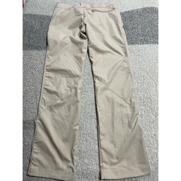 Nike Performance Pants Womens Small Golf Hiking Stretch Zip Pocket Cream Khaki - Picture 4 of 16